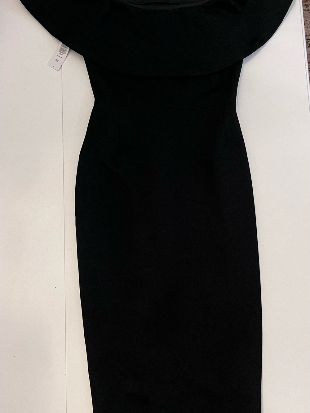 Off Shoulder Black Sheath Dress